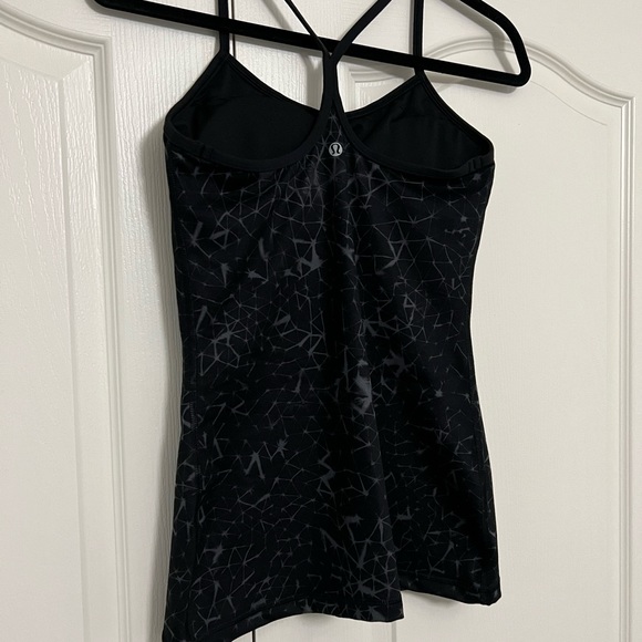 Lululemon Power Y Tank Star Crushed Coal Black / Black Size 6 - Picture 6 of 10